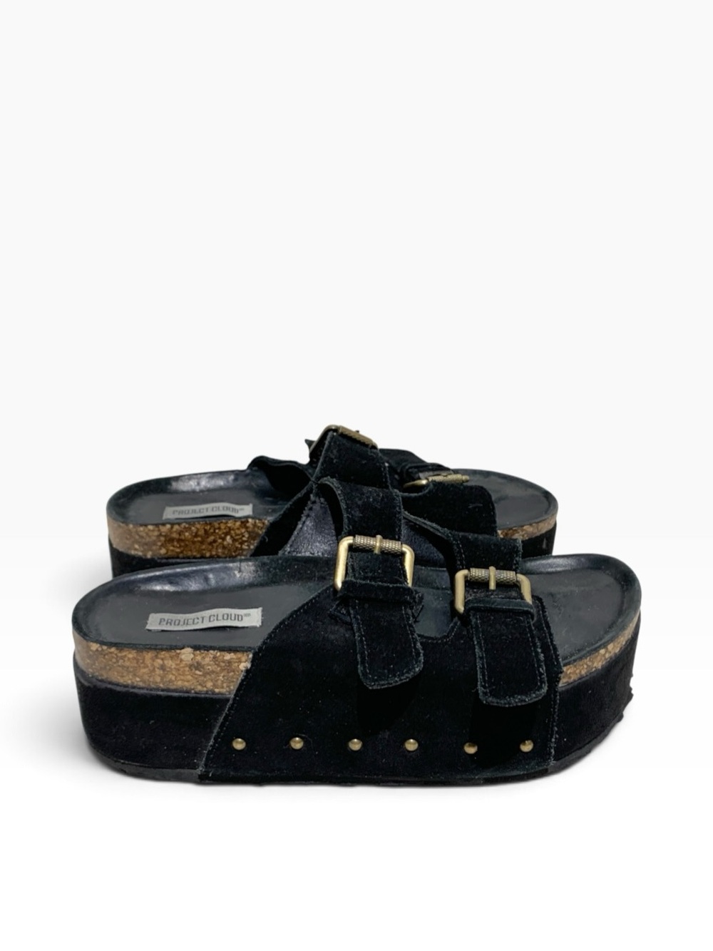 Women’s Project Cloud Oliy Leather Platform Sandals Sz 8